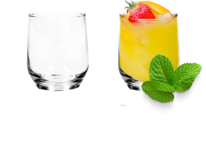 6 darabos, 205 ml-es pohárkészlet átlátszó üvegből