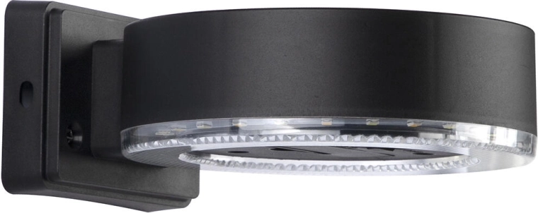 Napelemes fali LED lámpa, 24 LED, fekete, IP44