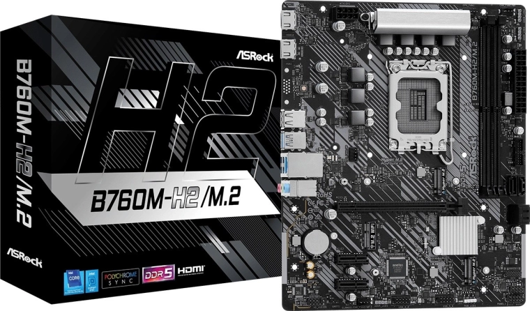 ASRock B760M-H2/M.2 – microATX alaplap DDR5-tel és HDMI/DP-vel