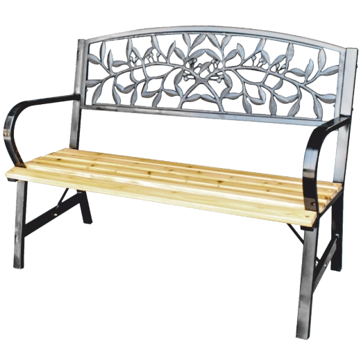 Kerti pad Garden Line 120 cm dekoratív háttámlával