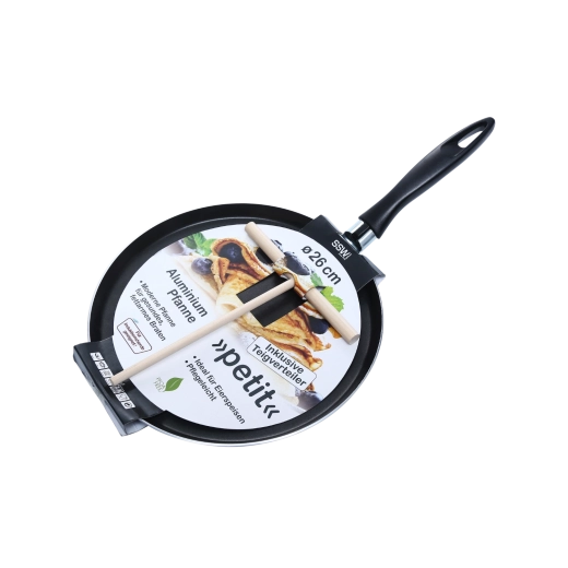 Alumínium palacsintasütő SSW Petit 26 cm fa terítővel