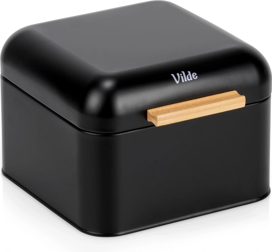 Fekete fém kenyértartó 22 × 20 × 14,5 cm Vilde