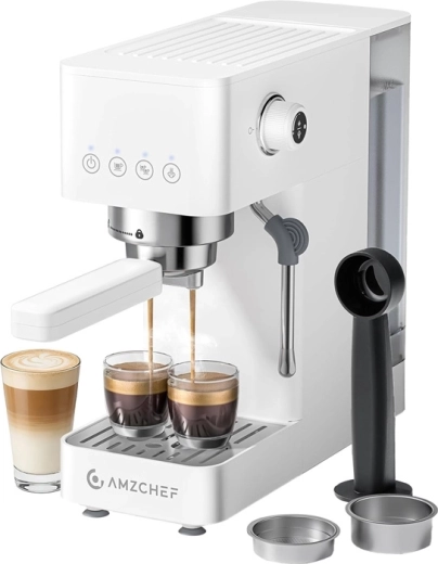 AMZCHEF CE-EM3131-WT fehér karos kávéfőző