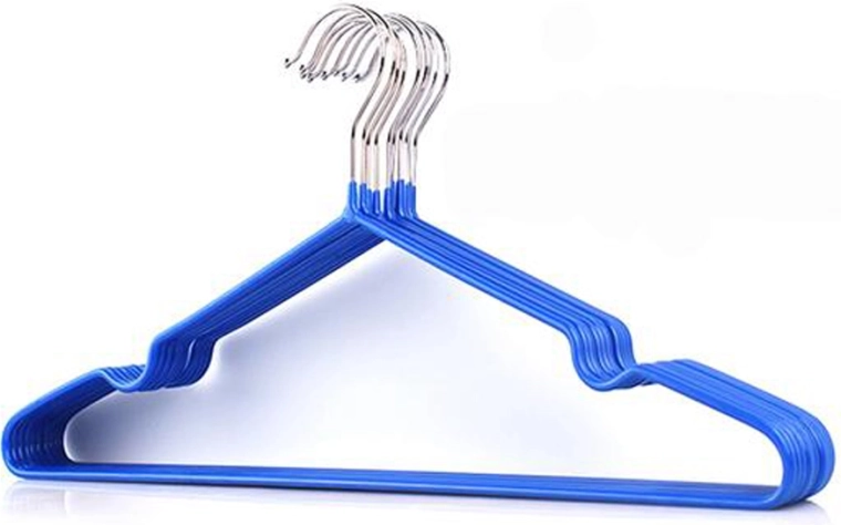 TORO fém vállfák, 6 db, kék