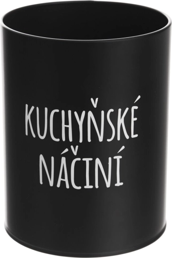 Fekete bádog konyhai eszköztartó állvány
