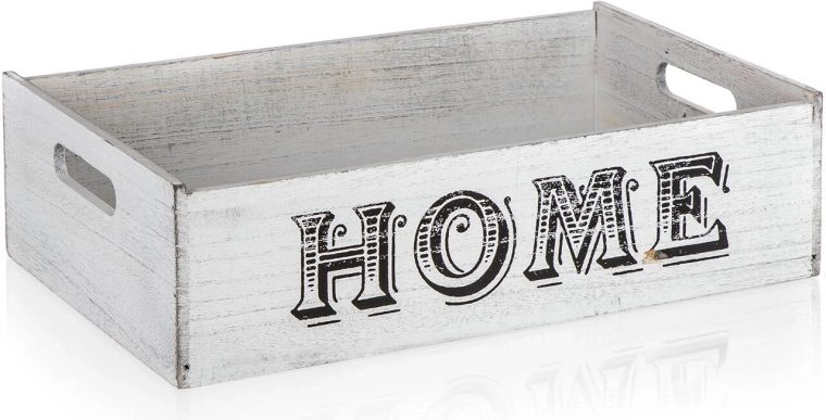 Fa dekoratív HOME ládika 41 × 25 × 11 cm