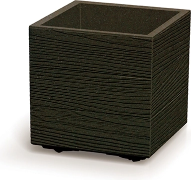 Madera Square Eco Wood virágtartó, 28,8 cm, kávébarna
