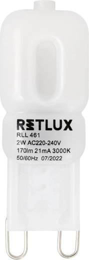 Retlux G9 LED izzó, 2 W, meleg fehér