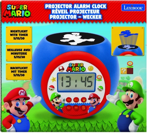 Super Mario projektoros ébresztőóra