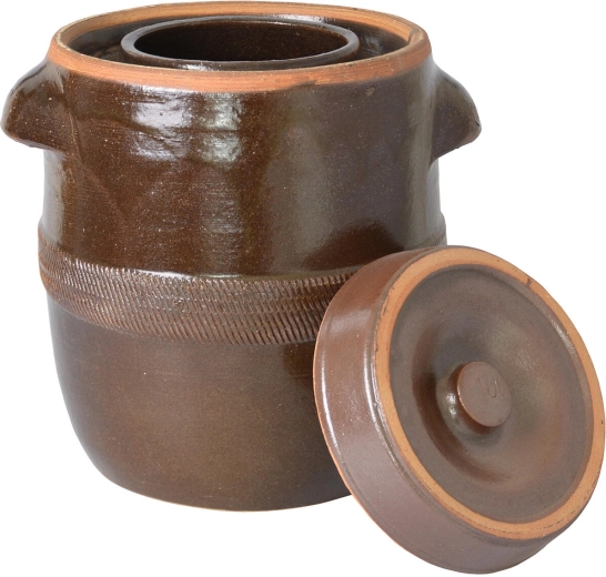 Kerámia káposztás hordó 10 l fedővel