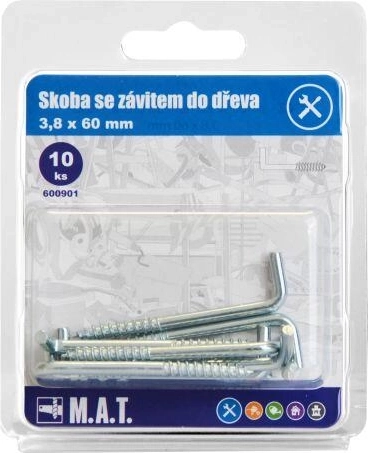 Menetes facsavarhorog 60 × 3,8 mm, horganyzott (10 db)