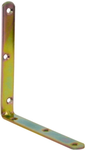 Présekelt sarokvas sárga horganyzás 140 × 18 × 3 mm (10 db)