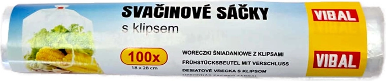 Uzárókapcsos uzsonnás tasakok 18 × 28 cm - 100 db