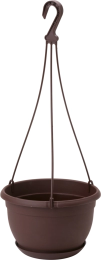 Malta függő virágtartó, 27 cm, barna