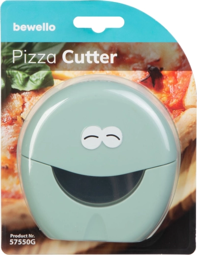 Rozsdamentes acél pizzavágó műanyag védőburkolattal