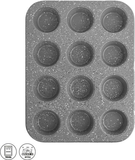 Gránit bevonatú muffinforma 12 db GRANDE