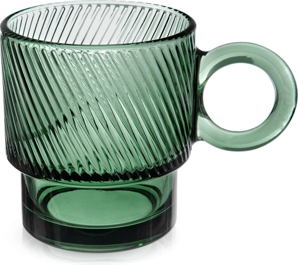 VERDE zöld üveg bögre 300 ml