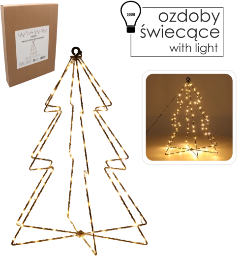 Karácsonyi LED dekoráció – fenyőfa 40 cm, 120 meleg LED, elemes
