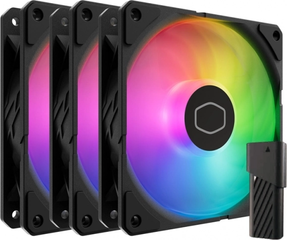 Cooler Master SickleFlow Edge 120 ARGB ventilátorok – 3 darabos készlet (fekete)