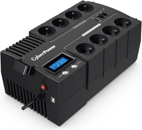 CYBERPOWER BR1000ELCD-FR UPS tartalék tápegység 1000 VA / 600 W AVR-rel és LCD-vel