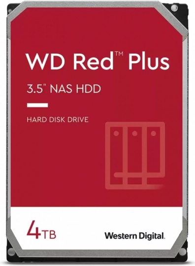 WD Red Plus 4TB 3,5 hüvelykes merevlemez NAS-hoz