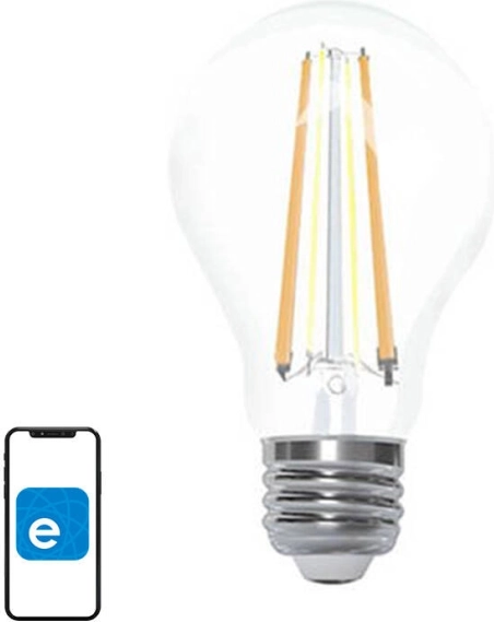 okos wi‑fi led izzó sonoff filament a60, e27, szabályozható, 2200–6500 k