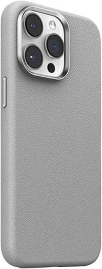 Mágneses bőr tok iPhone 15 Pro-hoz JOYROOM (szürke)