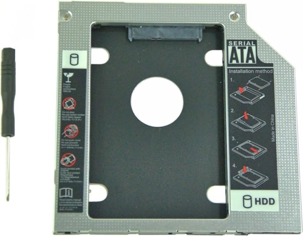 2,5 HDD 12,7mm-es második merevlemez tok