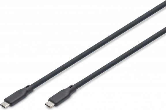 Szilikonos USB-C - USB-C kábel, USB 4 Gen3 40G 8K 240W, 0,5m fekete