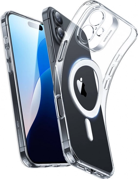 Átlátszó Zero Clear tok HaloLock mágnesgyűrűvel iPhone 16 Plushoz