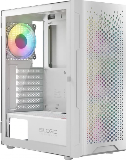 Logic Aramis ARGB Midi USB 3.0 White számítógépház