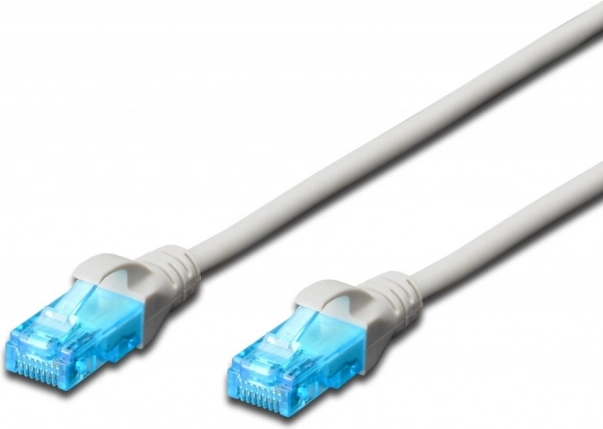 Hálózati patch kábel RJ45 U/UTP Cat 5e, 10 m – szürke