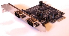 Unitek PCIe vezérlő 2× RS‑232-vel
