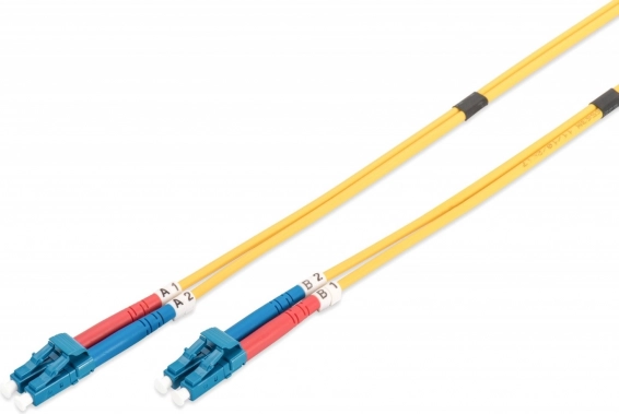 Optikai patchcord singlemode OS2 LC–LC duplex 5 m sárga