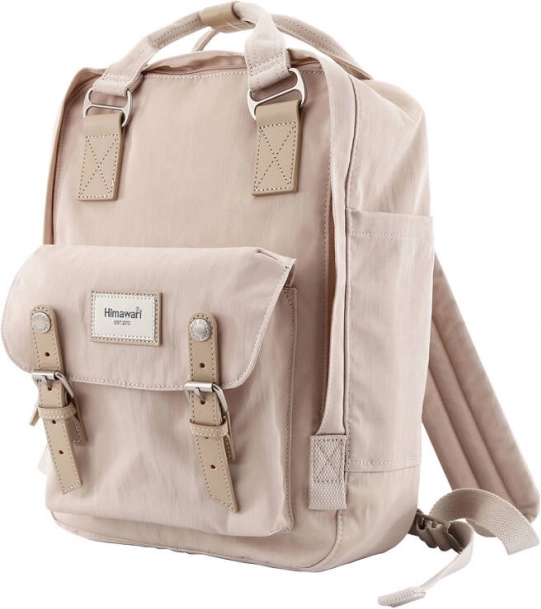 Bézs HIMAWARI 14"-os laptophátizsák, vízlepergető, 16 l