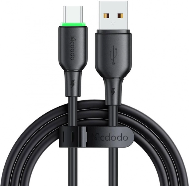 USB‑C – USB‑C kábel LED-del MCDODO 1,2 m, 100 W, fekete