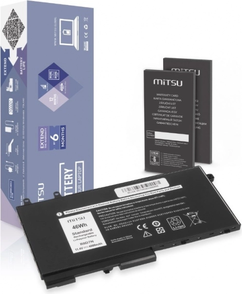 MITSU R8D7N akkumulátor DELL Latitude 5410/5411/5500 és Precision 3541/3550 – 11,4 V 4000 mAh (46 Wh)