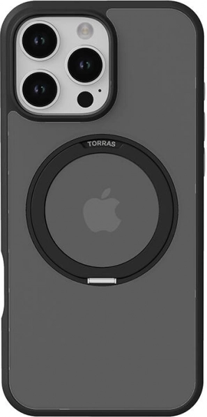 TORRAS Ostand Pro védőtok iPhone 16 Pro Max-hoz, fekete