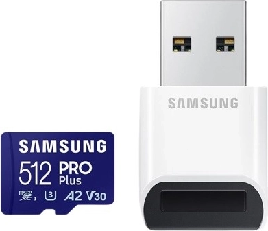 MicroSD PRO Plus MB-MD512SB/WW 512GB memóriakártya + olvasó
