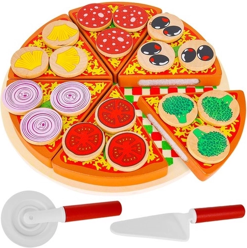 Fa pizza tépőzárral gyerekeknek