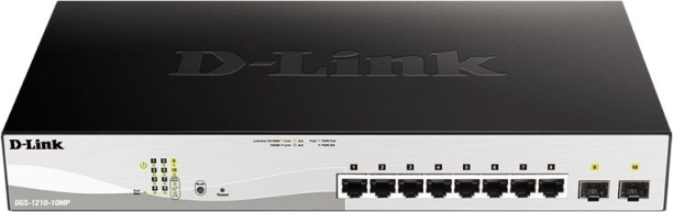 D-Link DGS-1210-10MP 8GE PoE 2SFP kapcsoló