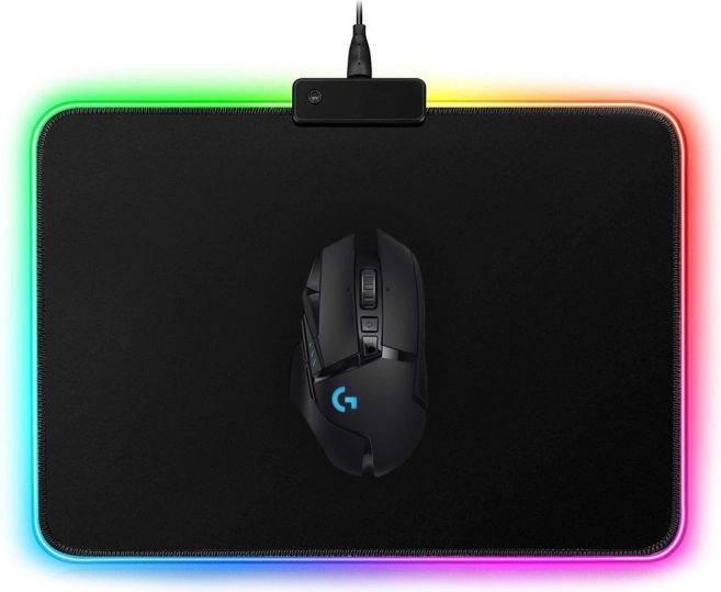 LED játékos egérpad 35x25 cm