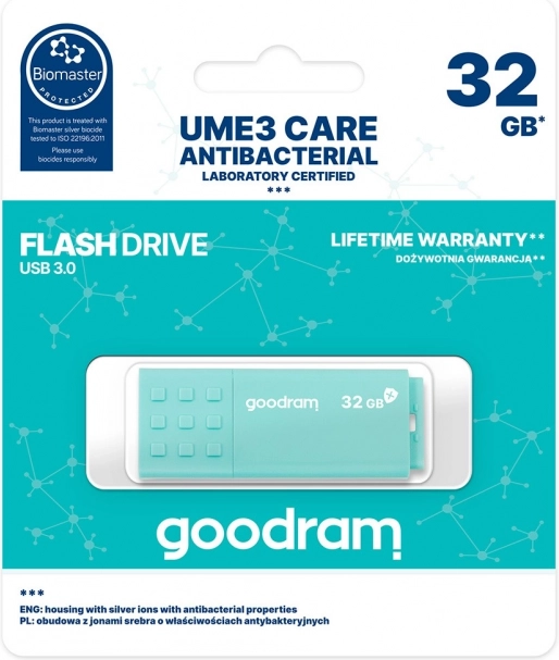 USB flash meghajtó 3.0 GOODRAM Antibacterial 32 GB