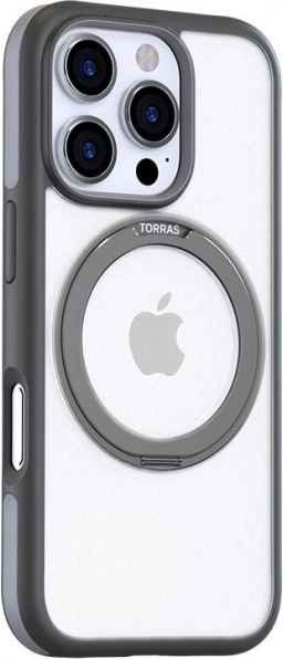 Torras Ostand R Fusion tok iPhone 16 Pro Max készülékhez, szürke