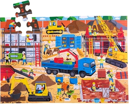 Padlópuzzle Építkezés 48 darab