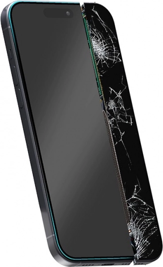 Repedésálló Crong 7D Nano hibrid üveg iPhone 16e / 14 / 13 / 13 Pro készülékekhez