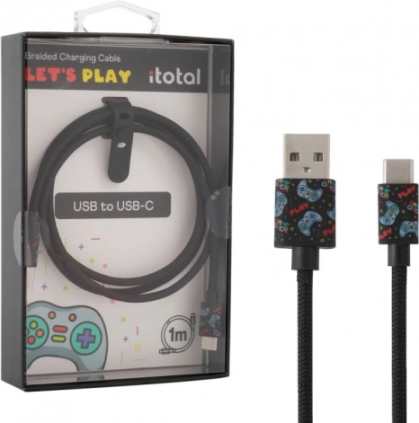 Gaming USB‑C töltő- és adatkábel pánttal