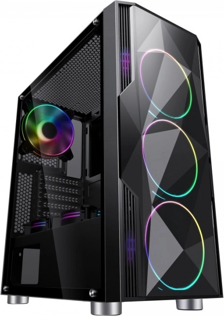 MS Fighter V315 fekete gamer PC ház