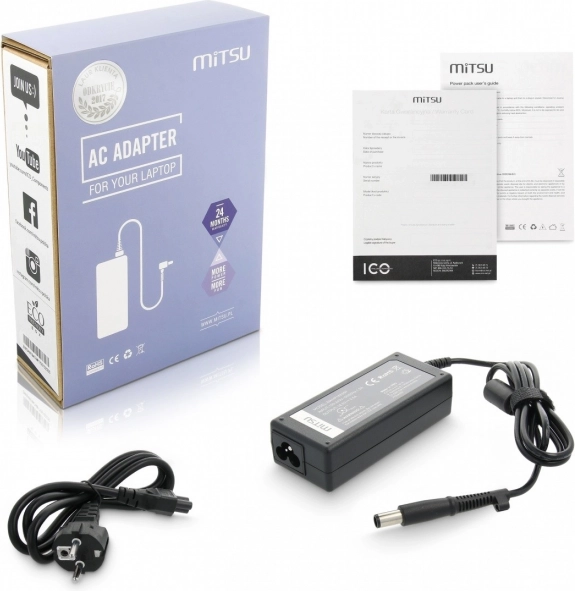 Töltő / tápegység adapter 18,5 V 3,5 A (7,4 × 5,0 mm tű) HP és Compaq 65 W készülékekhez