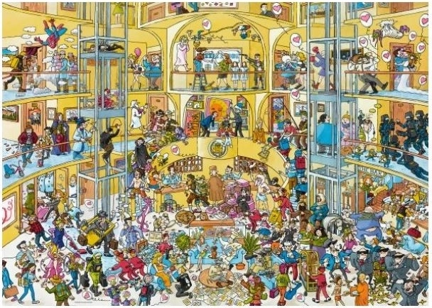 Puzzle 1000 darabos Egy nap, mint minden nap a szállodában, Schone